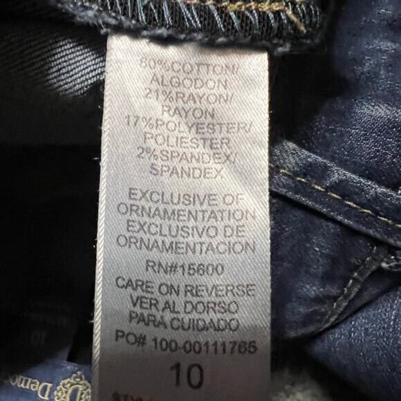 Democracy Jeans Womens 10 (32x26) Mid Rise Cropped Straight Blue - Picture 6 of 11